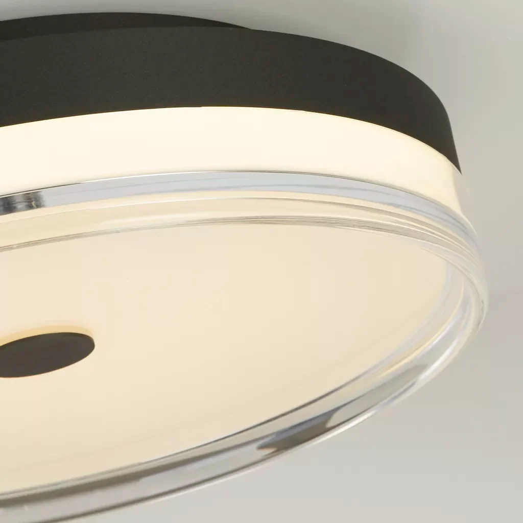 Cyprus LED Flush Light- Gold/ Black Metal and Clear Acrylic - Image 6