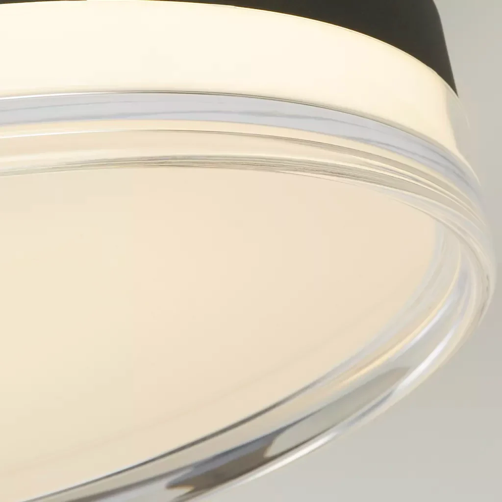 Cyprus LED Flush Light- Gold/ Black Metal and Clear Acrylic - Image 9