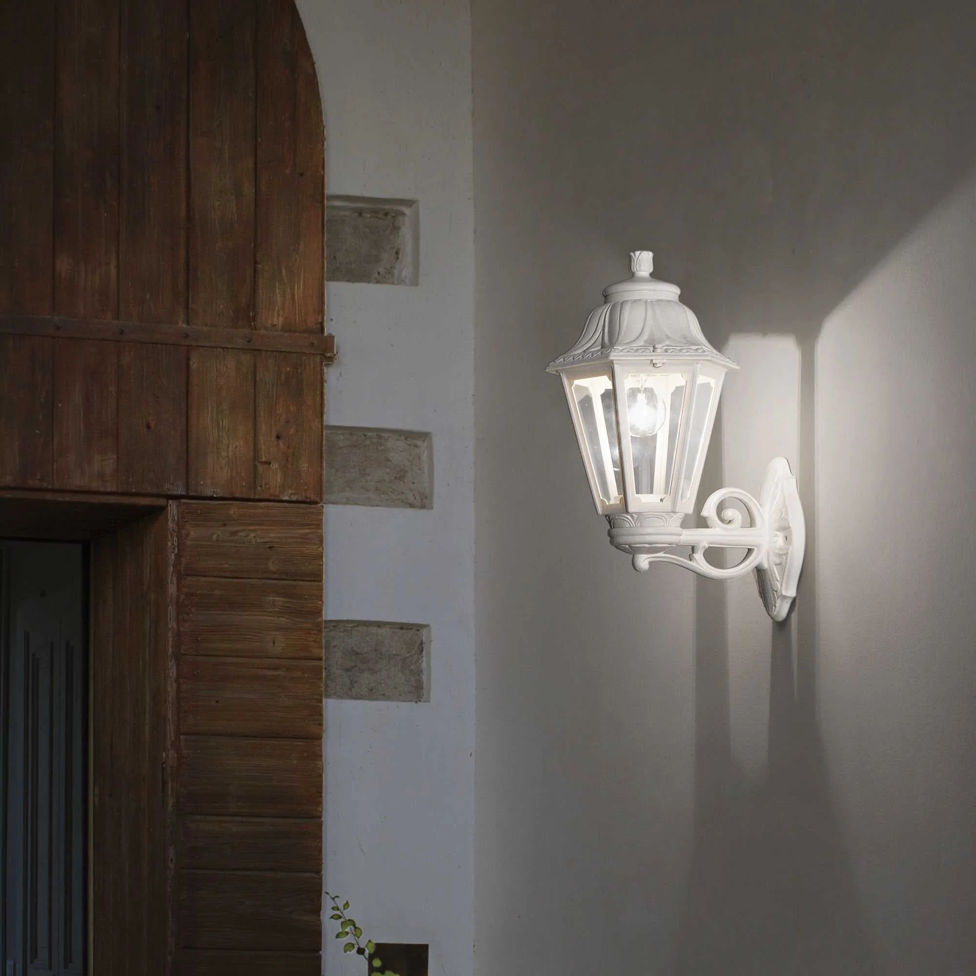 Dafne Outdoor Flush Wall Light  - White/Black Finish - Image 3
