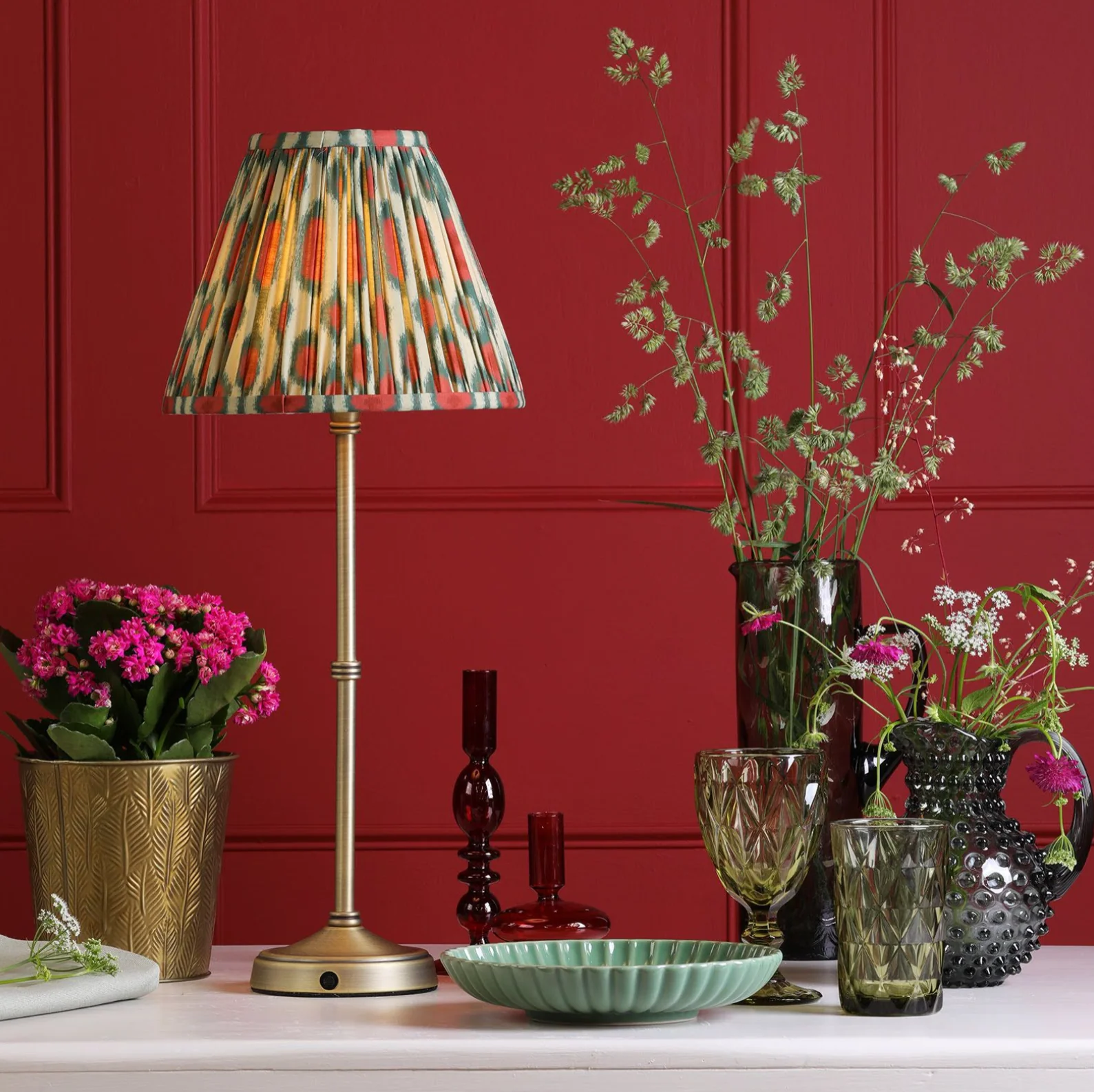 Dahl Rechargeable Table Lamp Complete With Shade- Various Finishes - Image 12