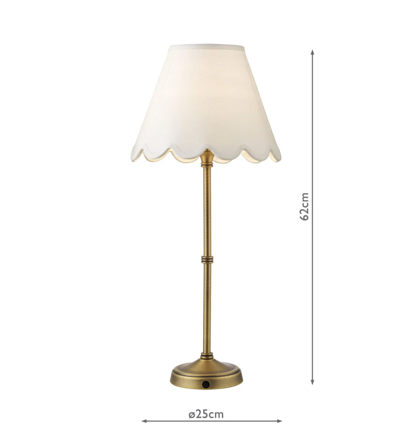 Dahl Rechargeable Table Lamp Complete With Shade- Various Finishes - Image 13