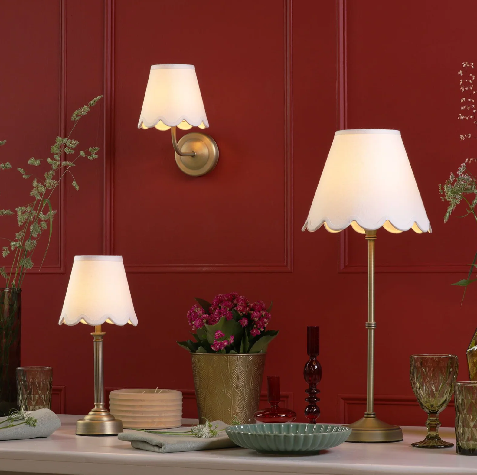 Dahl Rechargeable Table Lamp Complete With Shade- Various Finishes - Image 14