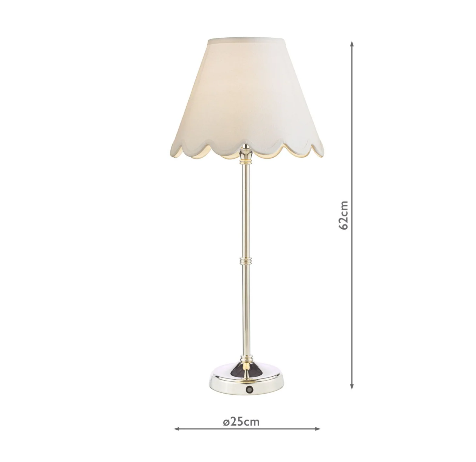 Dahl Rechargeable Table Lamp Complete With Shade- Various Finishes - Image 8