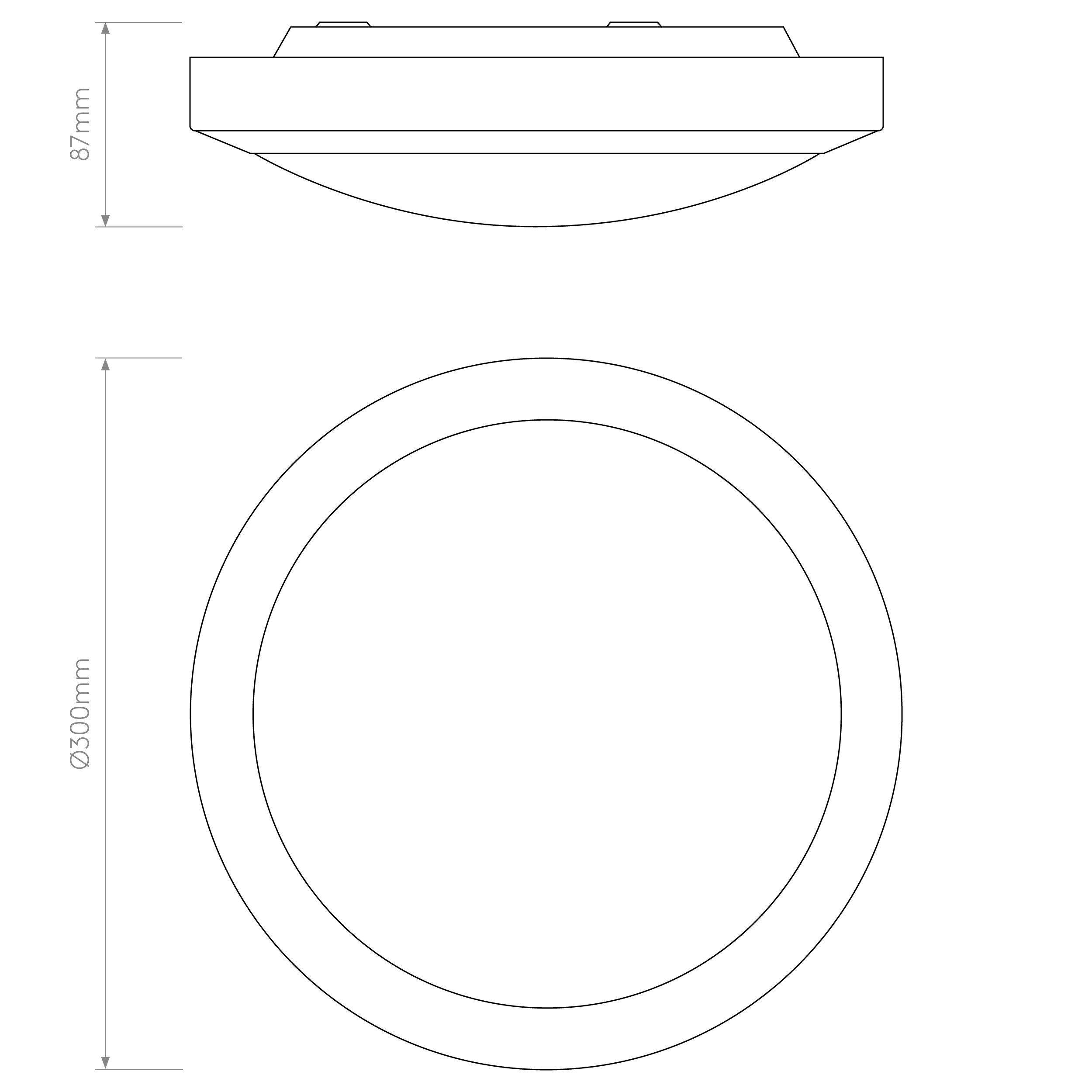 Dakota 300 Bathroom Ceiling Light - Image 4