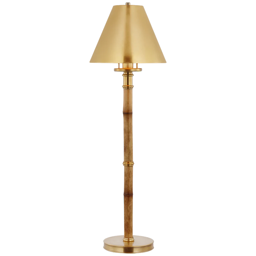 Dalfern Desk Lamp - Bamboo & Brass/Nickel - Image 2