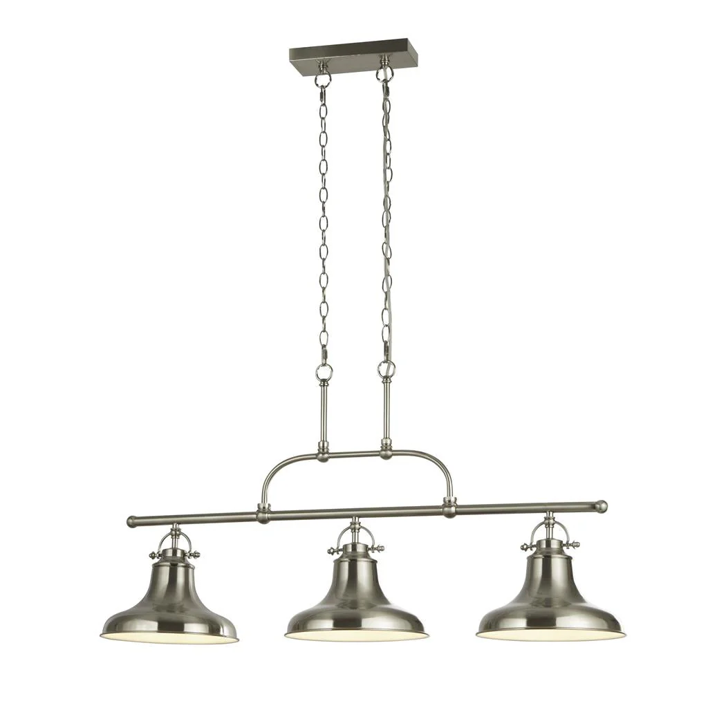 Dallas 3Lt Kitchen Light - Antique Brass/Satin Silver Finish - Image 2