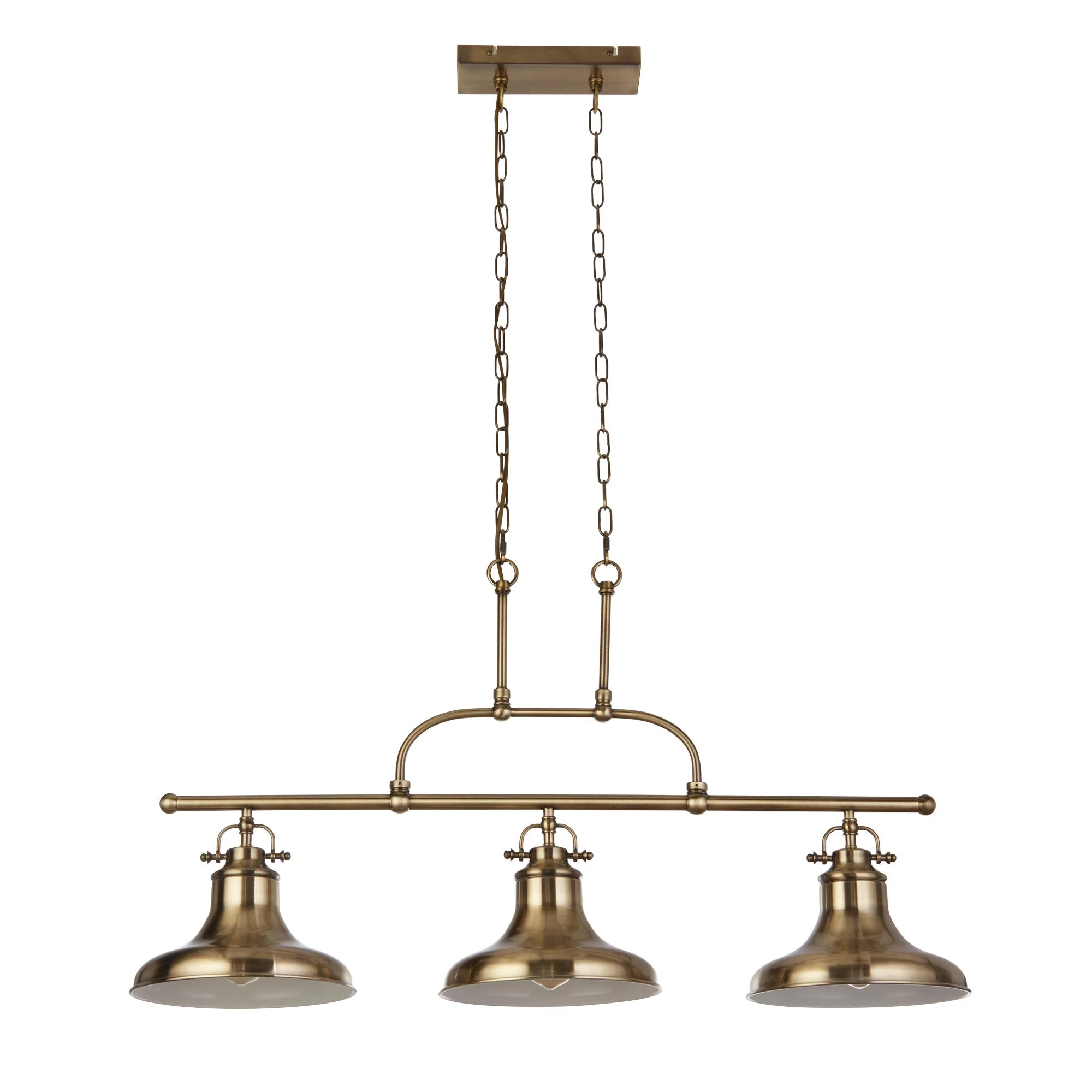 Dallas 3Lt Kitchen Light - Antique Brass/Satin Silver Finish - Image 3