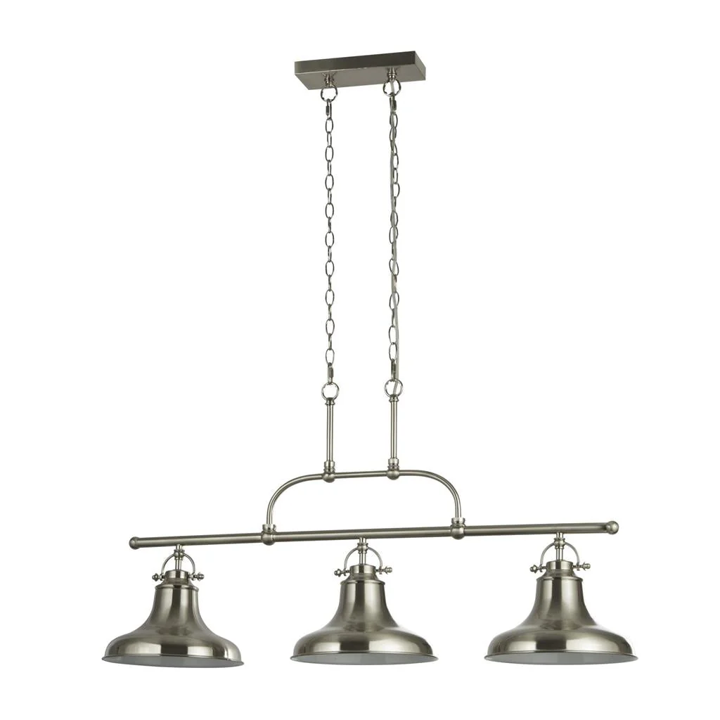 Dallas 3Lt Kitchen Light - Antique Brass/Satin Silver Finish - Image 5