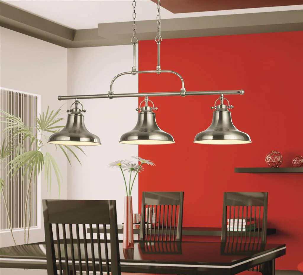 Dallas 3Lt Kitchen Light - Antique Brass/Satin Silver Finish - Image 7