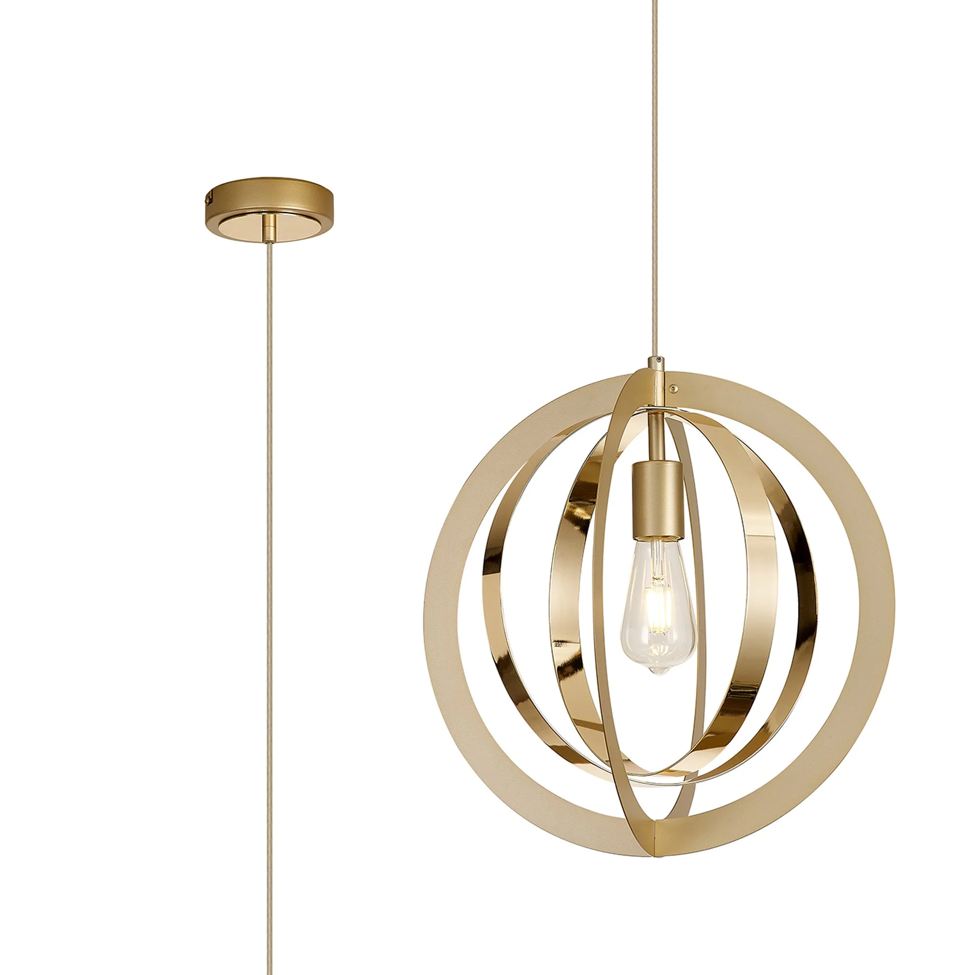 Daly 1Lt E27 Pendant - Various Colours - Image 2