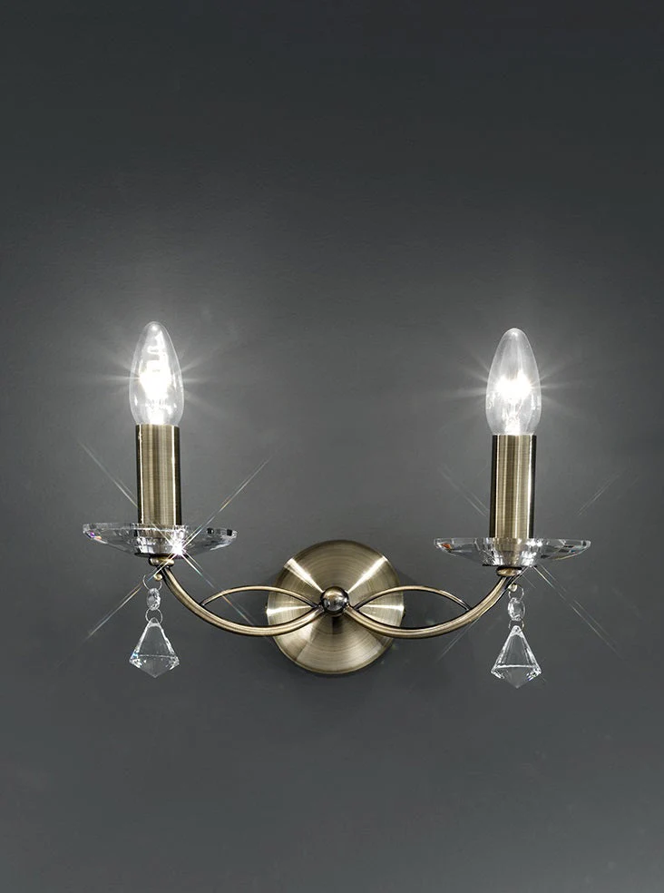 Damsel 2Lt Wall Bracket - Satin Nickel/Bronze Finish - Image 3