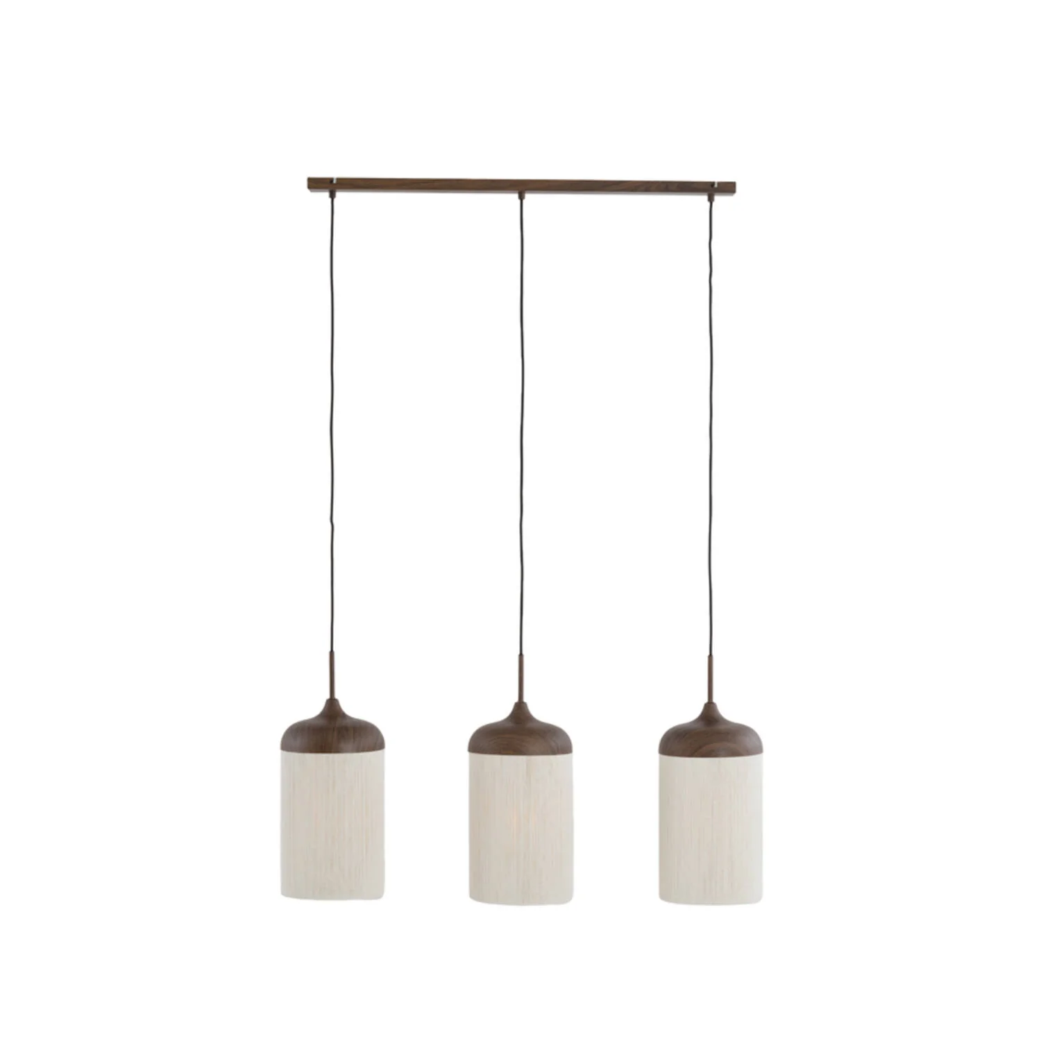 Dania Hanging Lamp 3L 90X22X32cm -  Wood Print Brown+Rope  Finish - Image 5