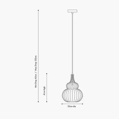 Dania Metal Wire Pendant - Various Colours & Styles - Image 9