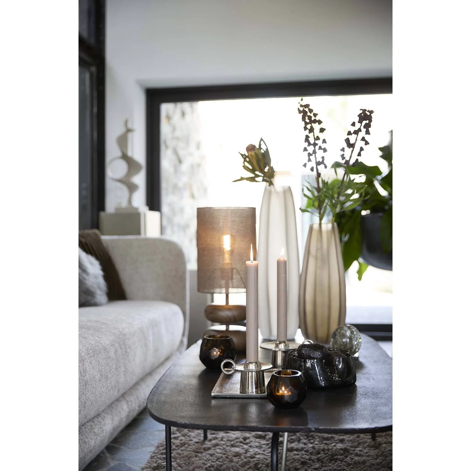 Danialo Table Lamp- Cream/ Brown Finishes - Image 6