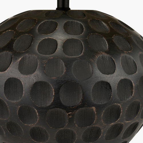 Dante Antique Black Mango Wood Table Lamp - Image 2