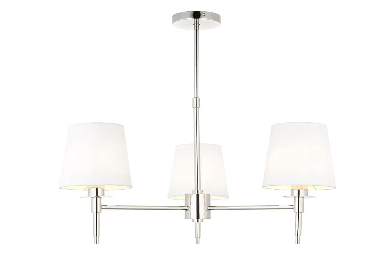 Daphney 3/5Lt Centre Ceiling Light - Bright Nickel / Satin Brass - Image 2