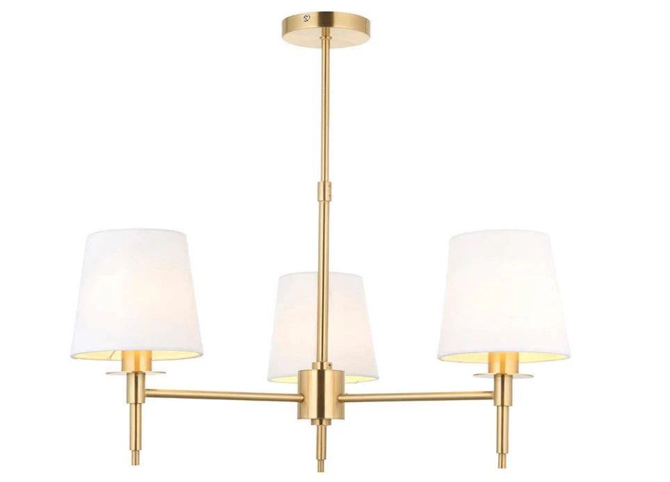 Daphney 3/5Lt Centre Ceiling Light - Bright Nickel / Satin Brass - Image 4