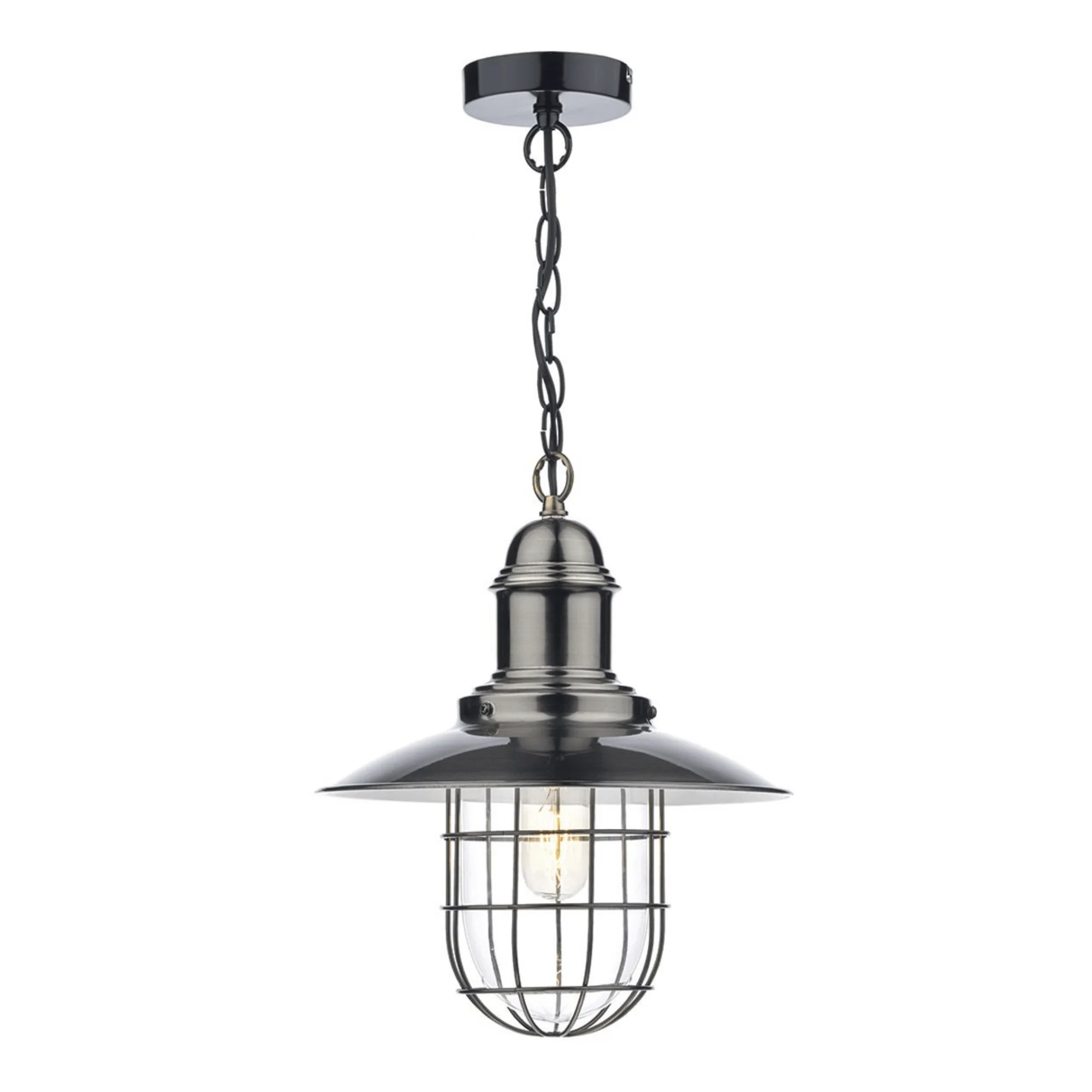 Terrace 1 Light Pendant Antique Chrome Finish