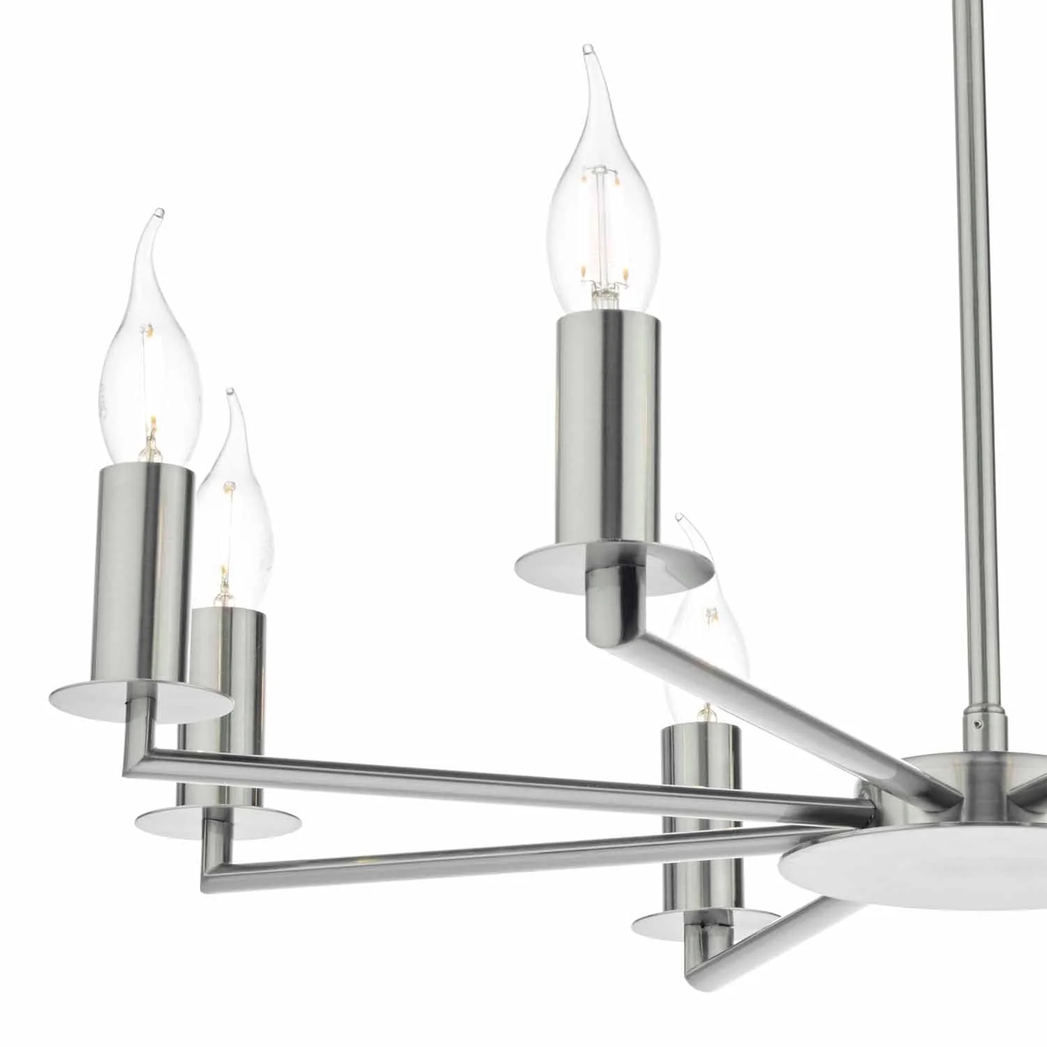 Tyler 5/8Lt Light Fitting - Satin Nickel/Bronze (Excludes Shades) - Image 12