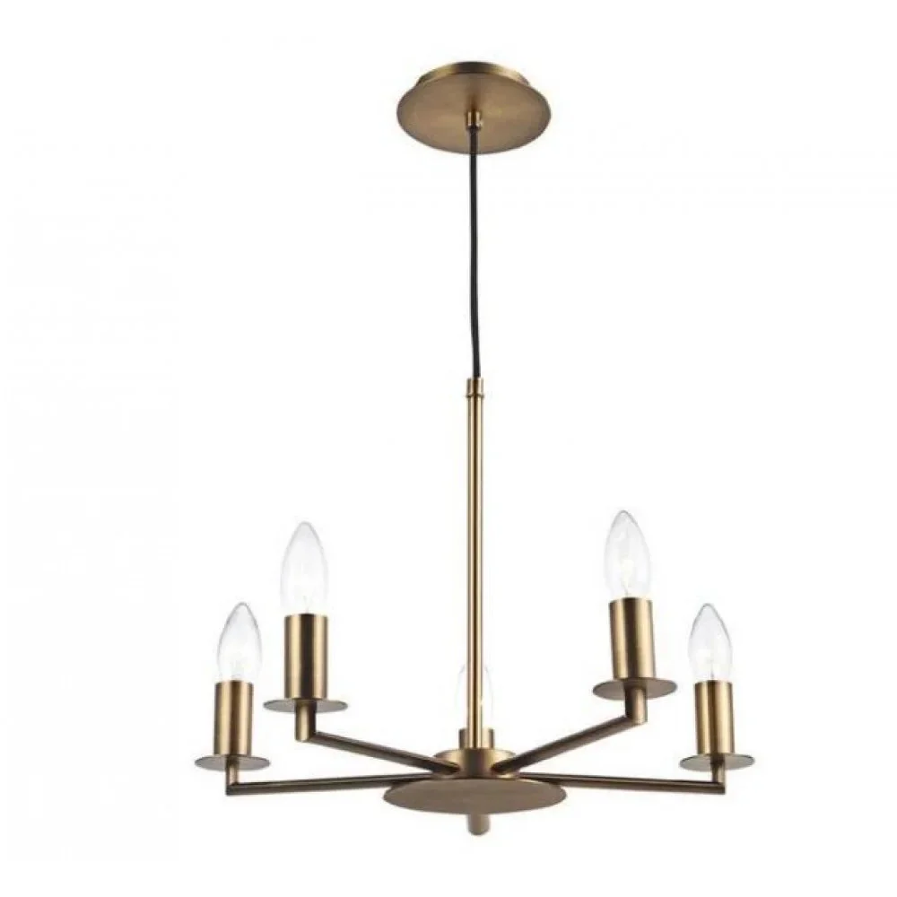 Tyler 5/8Lt Light Fitting - Satin Nickel/Bronze (Excludes Shades) - Image 2