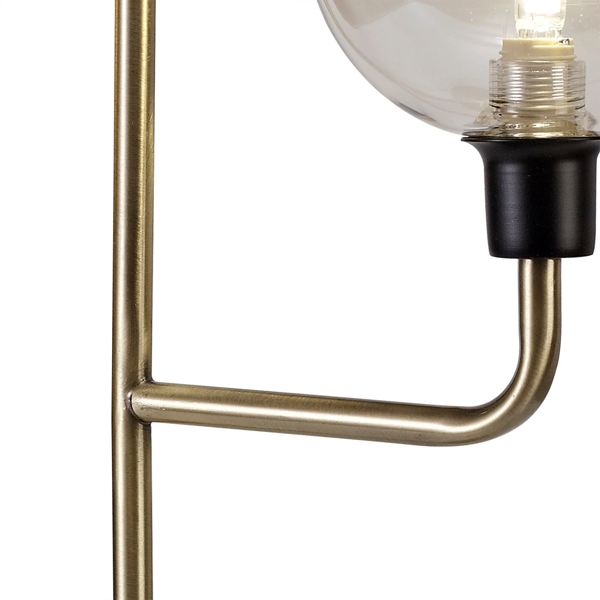 Darcy Table Lamp, 2 Light G9, Matt Black/Antique Brass/Cognac Glass - Image 4