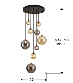 Dark - Lamp 5/9/14Lt Black-Brass G9 Ip20 - Image 15