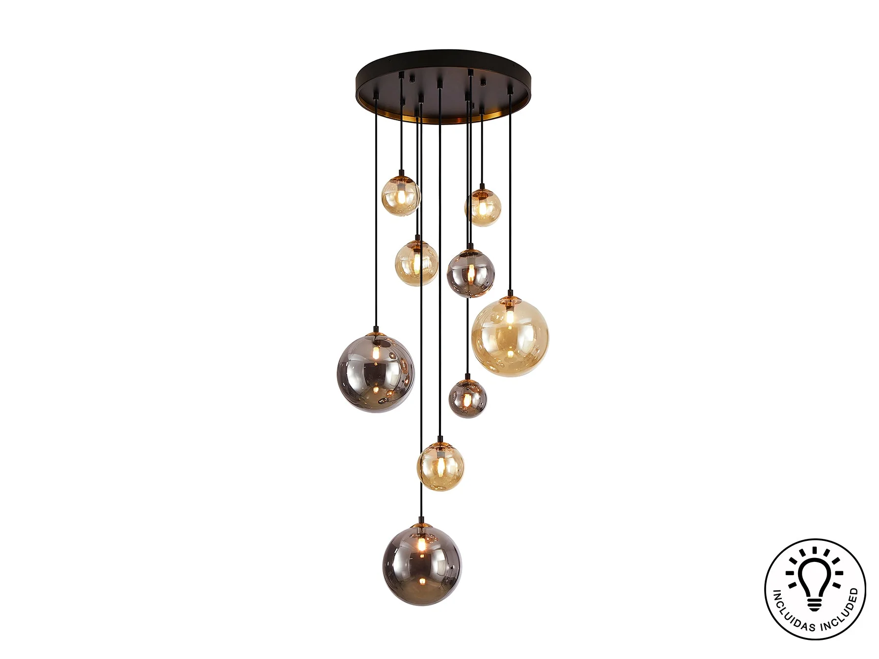 Dark - Lamp 5/9/14Lt Black-Brass G9 Ip20 - Image 2