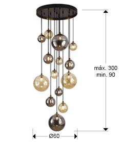 Dark - Lamp 5/9/14Lt Black-Brass G9 Ip20 - Image 24