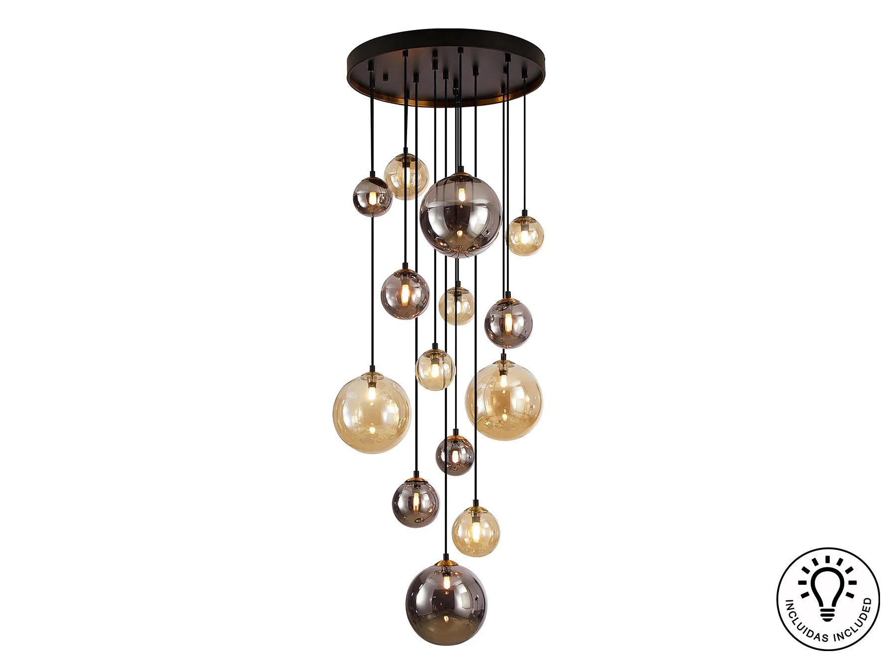 Dark - Lamp 5/9/14Lt Black-Brass G9 Ip20 - Image 4