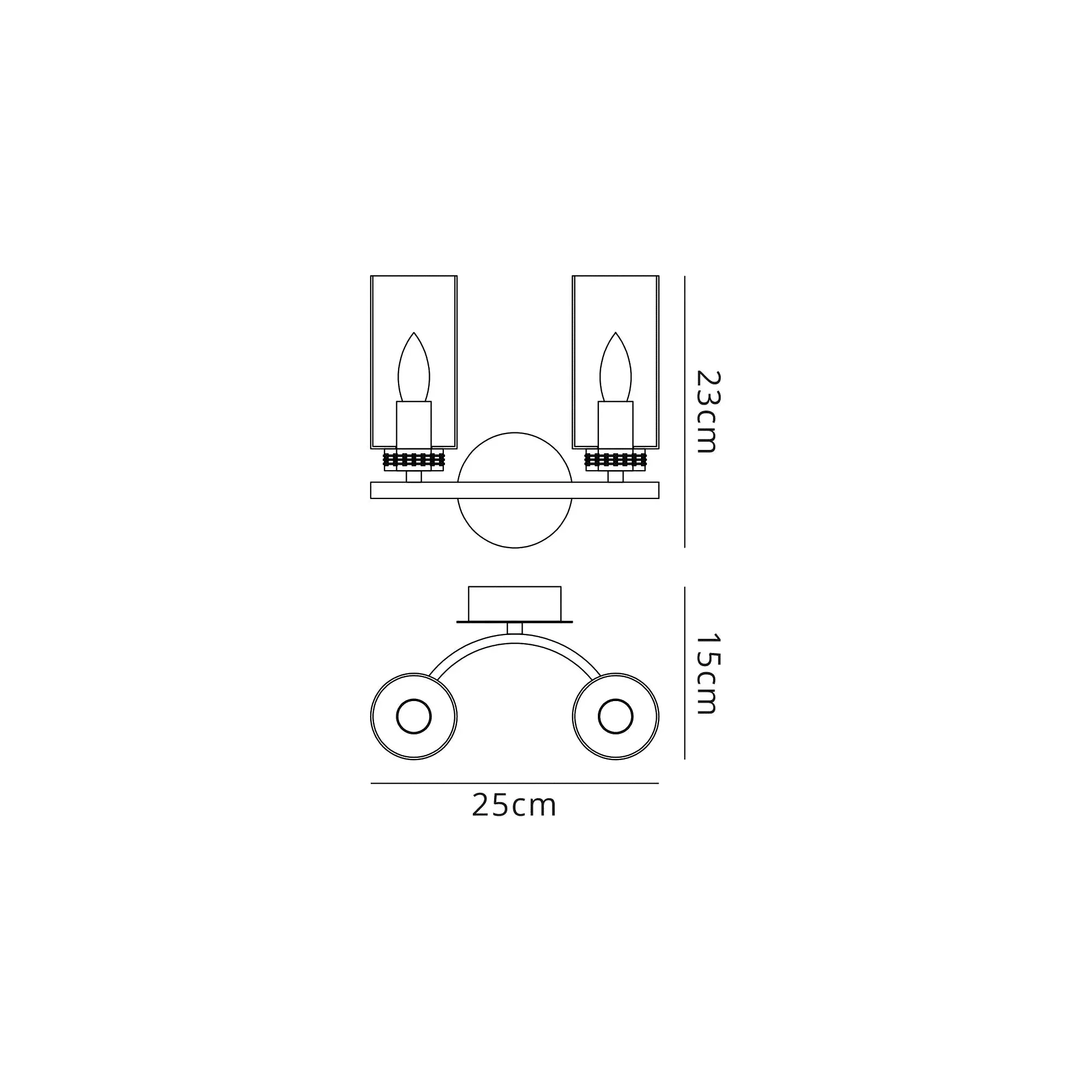 Darla 1/2Lt Wall Lamp - Various Finish - Image 4