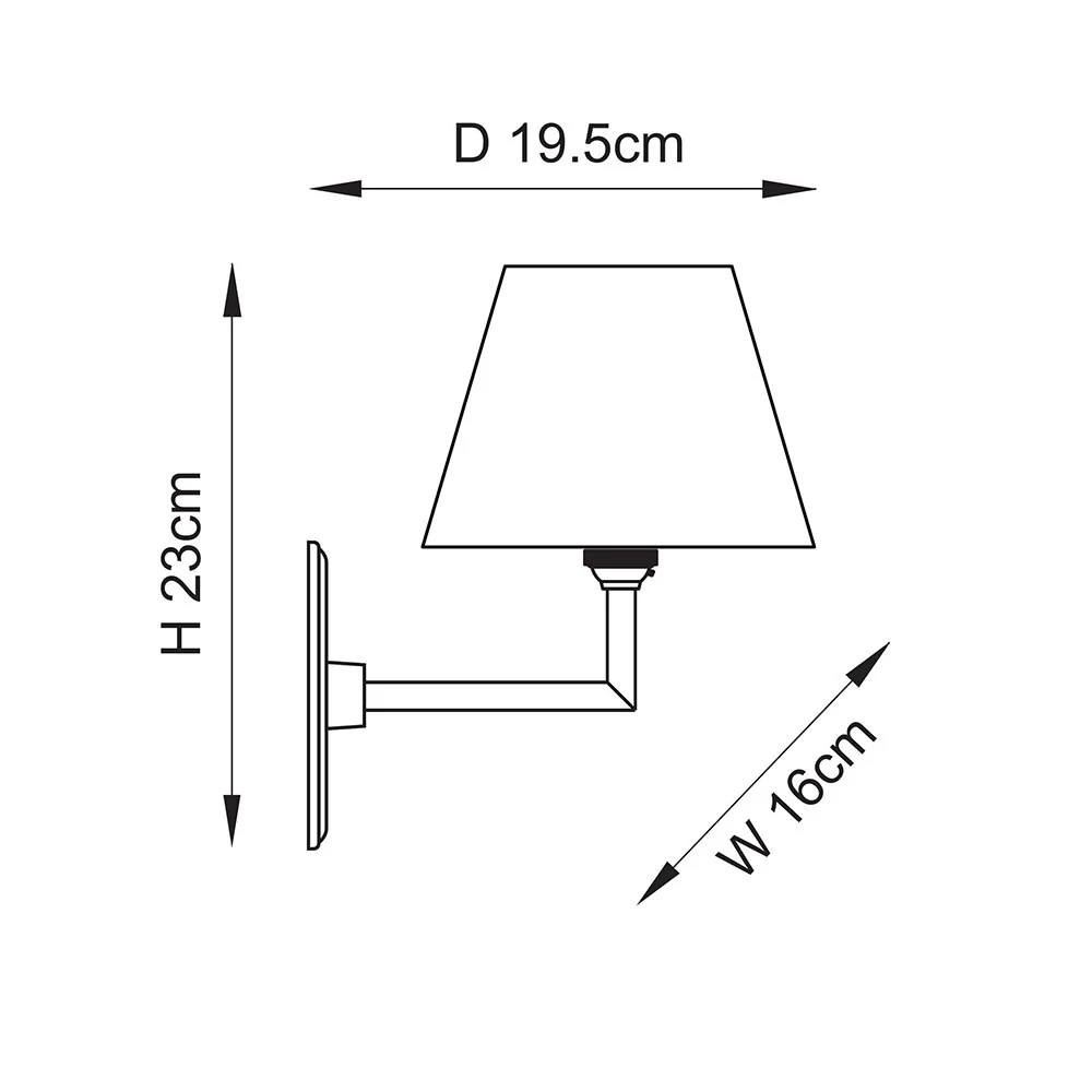 Darnell Angle 16cm Wall Light- Various Finishes - Image 23