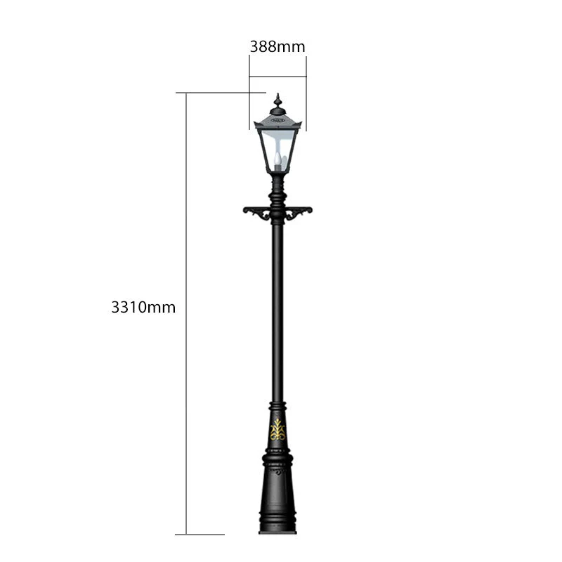 Darnum 3.3m Lamp Post - Cast Iron - Image 7