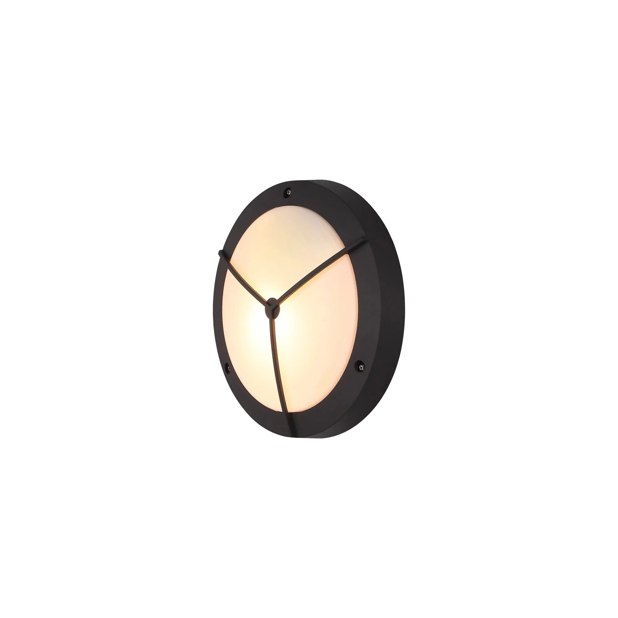 Daru Flush Wall Lamp IP54 - Black/White - Image 4
