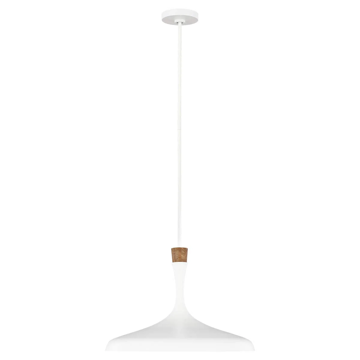 Darwin 1 Light Pendant – Matte White - Image 2