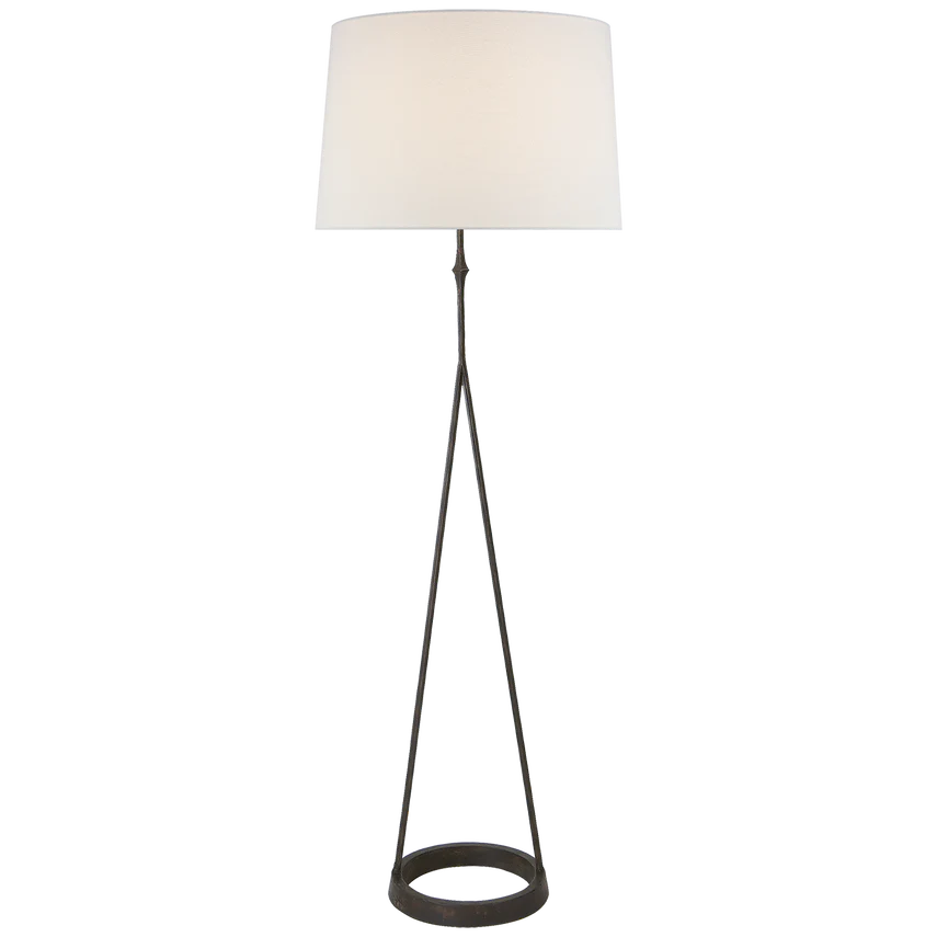 Dauphine Floor Lamp- Gilded Iron/ Aged Iron Finishes