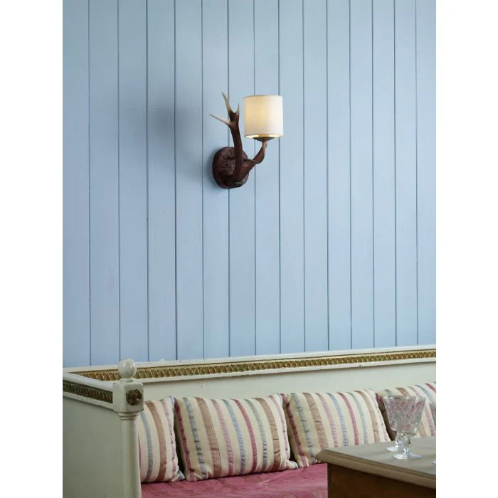 Antler Wall Light Small complete with Shade - Image 3