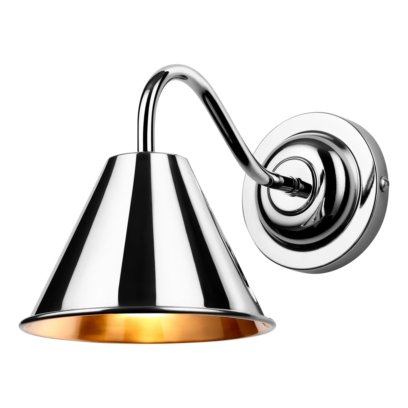 David Hunt Avon Bathroom Wall Light,butter Brass/Polished Chrome IP44 - Image 6