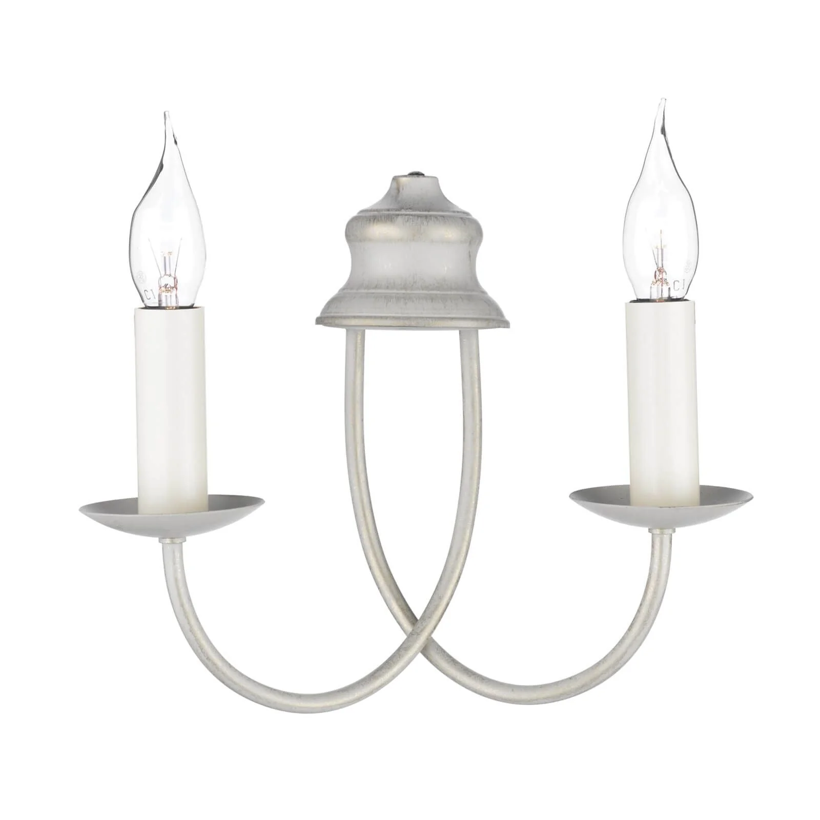 Bermuda Double Wall Bracket Cream Gold/Aged Brass Finish - Image 2
