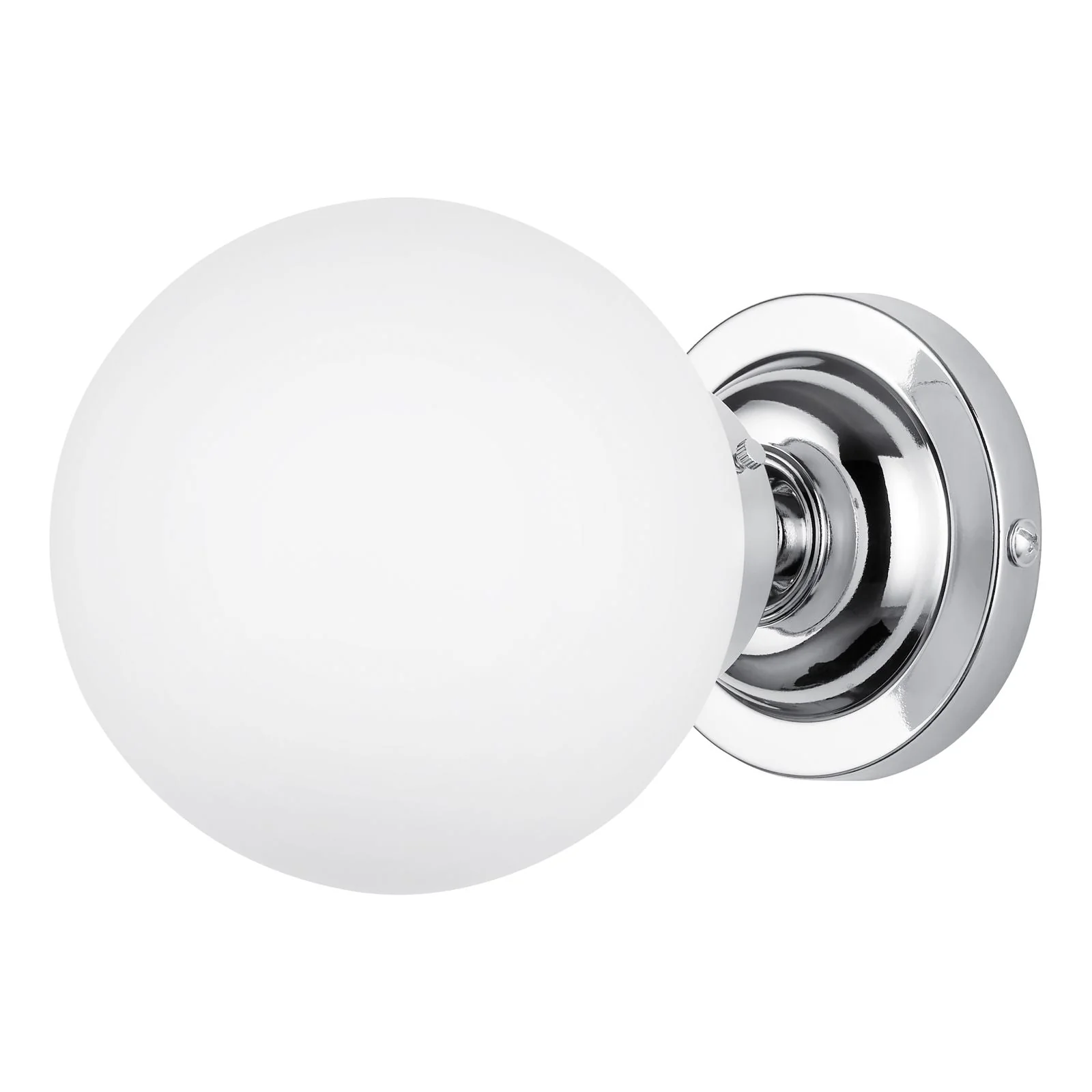 Buckley single wall light, polished chrome/Black, IP44 rated - Image 2