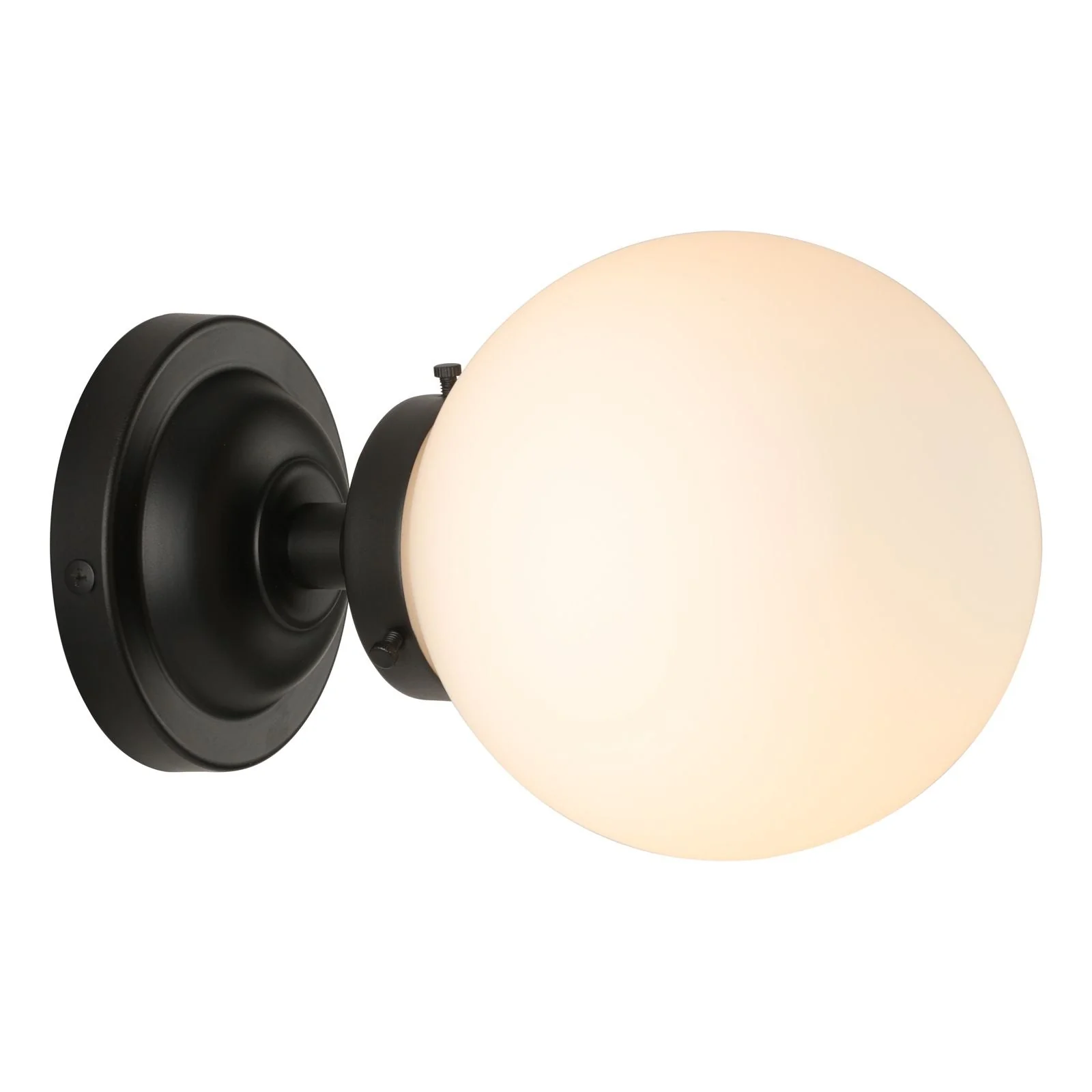 Buckley single wall light, polished chrome/Black, IP44 rated - Image 4