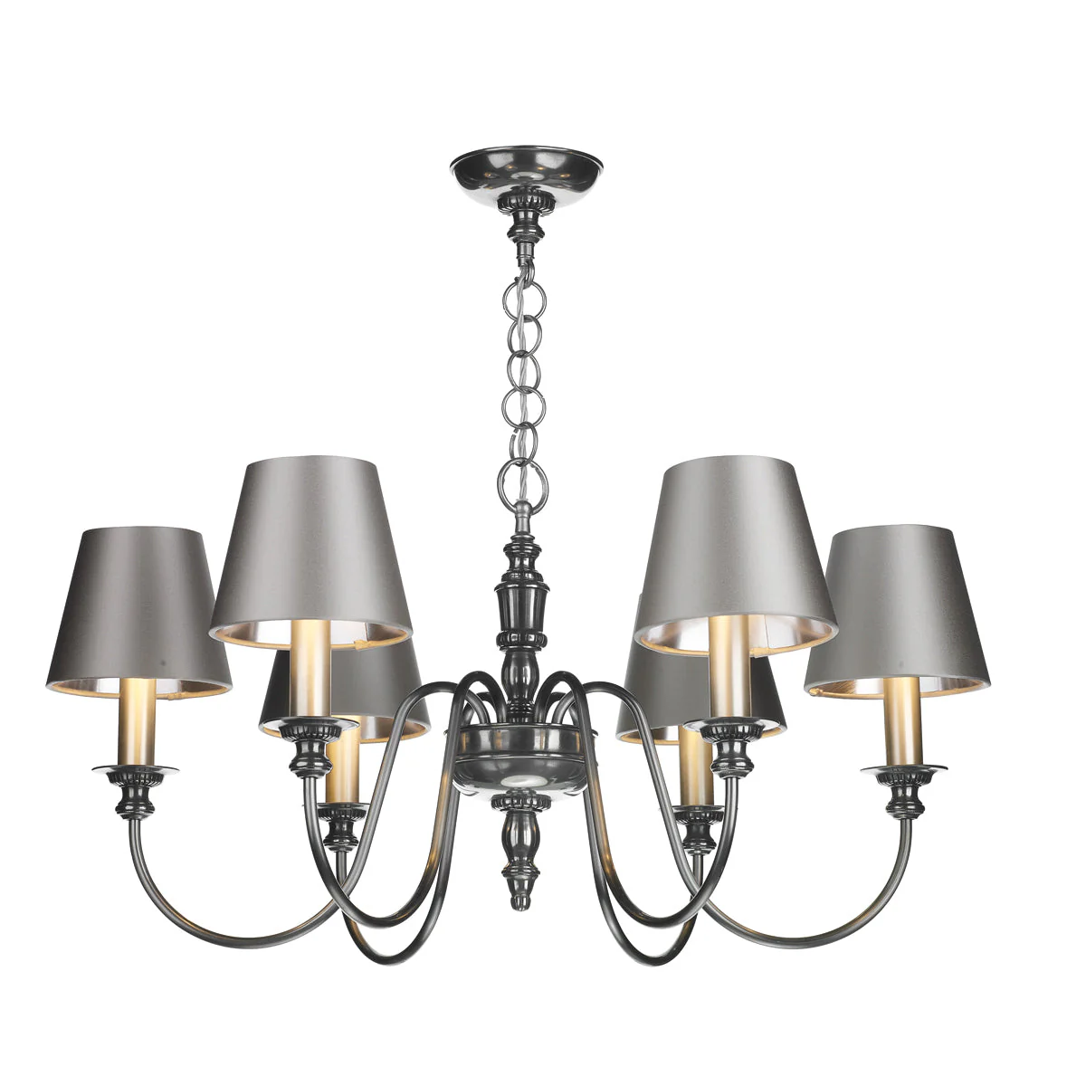 Dickens 6 Light Multi-Arm Pendant In Bronze/Pewter Fitting Only - Image 6