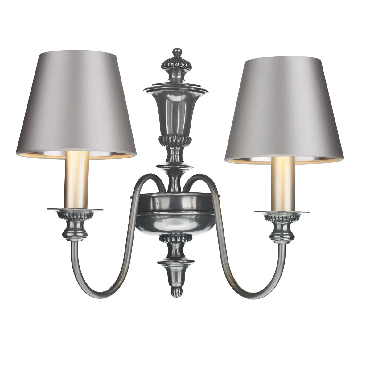 Dickens Double wall light in bronze/pewter - Image 2