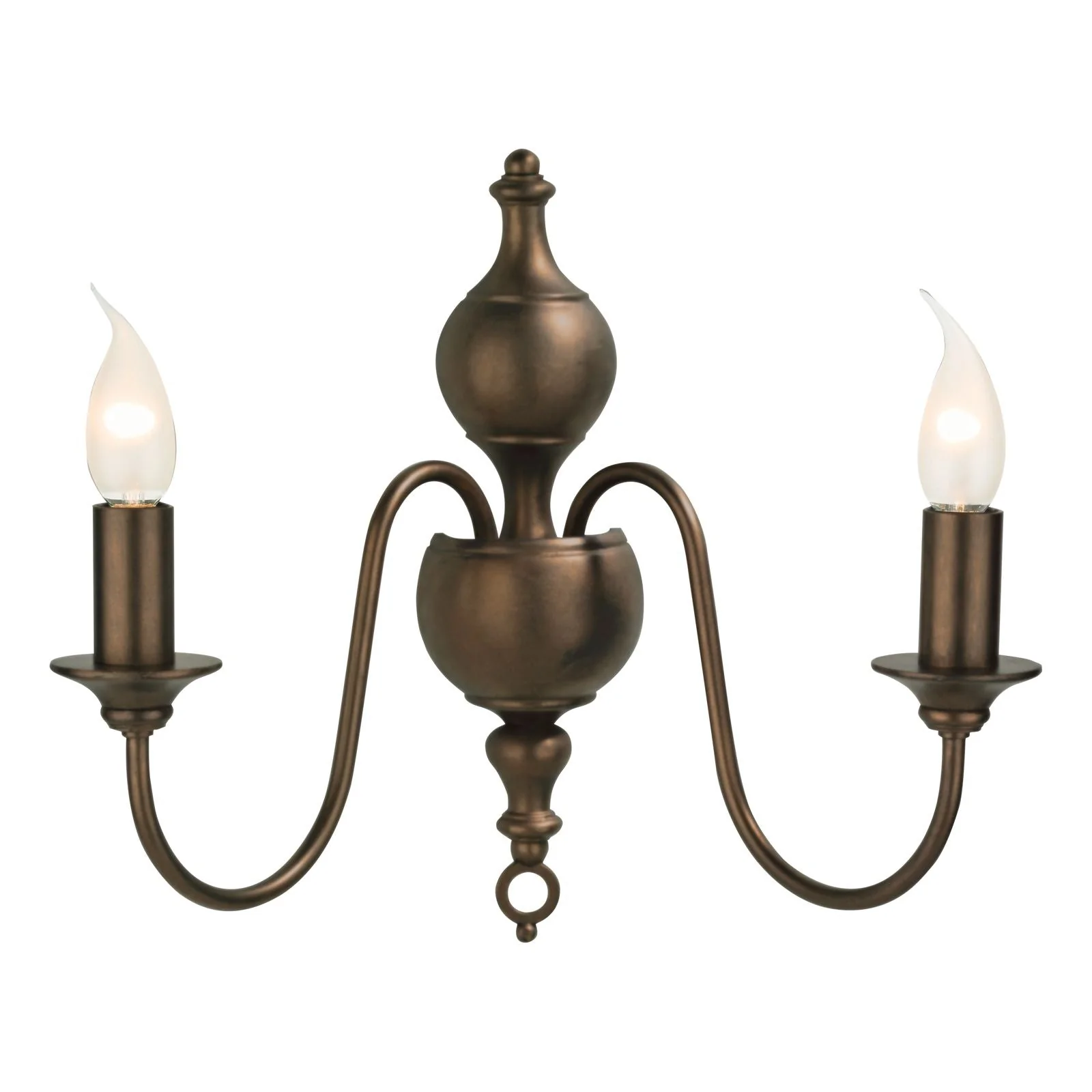 Flemish double Wall Light in Bronze/Powder Grey & Gold - Image 2