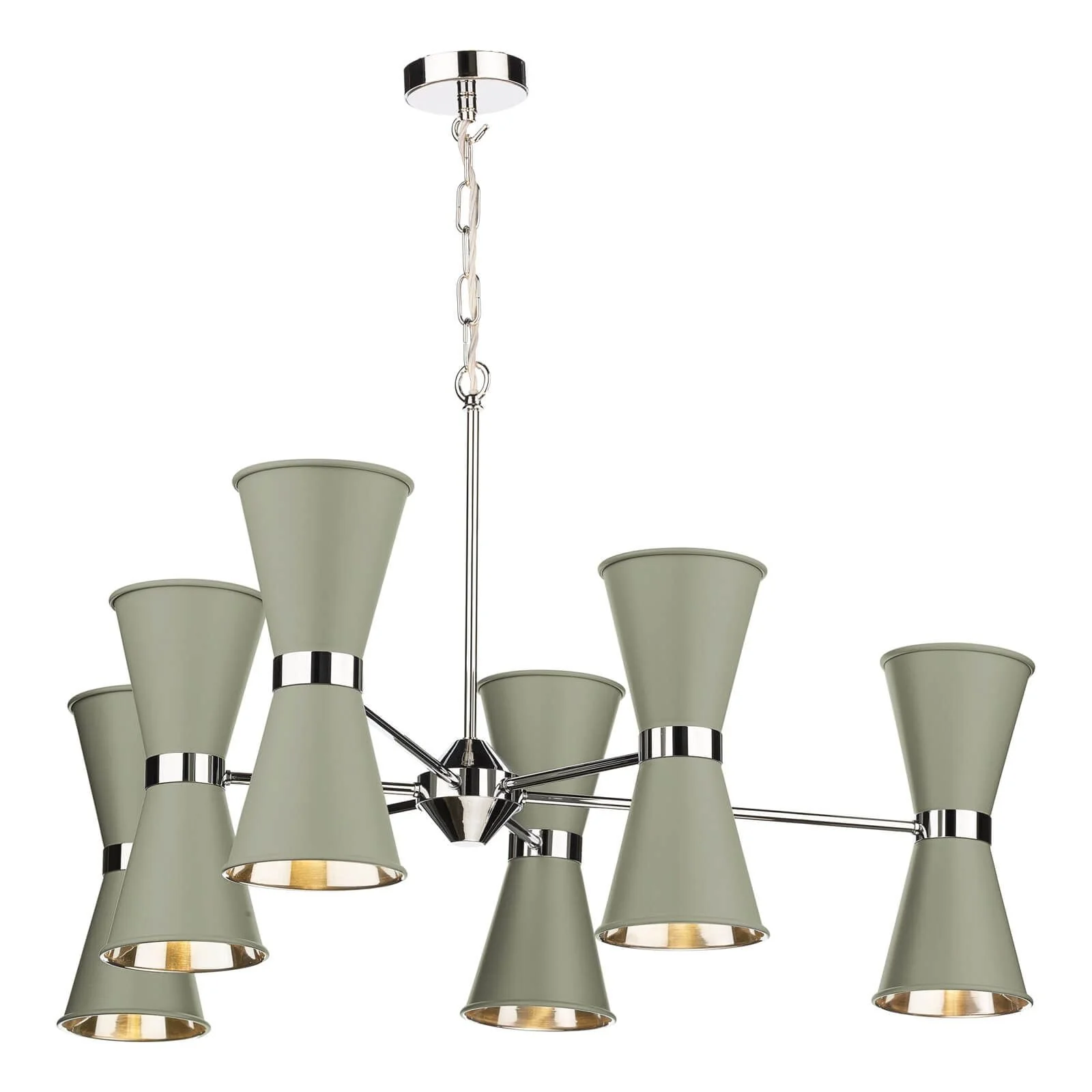 Hyde 6/12Lt Multi-Arm Pendant Complete with Bespoke Metal Shade - Image 9
