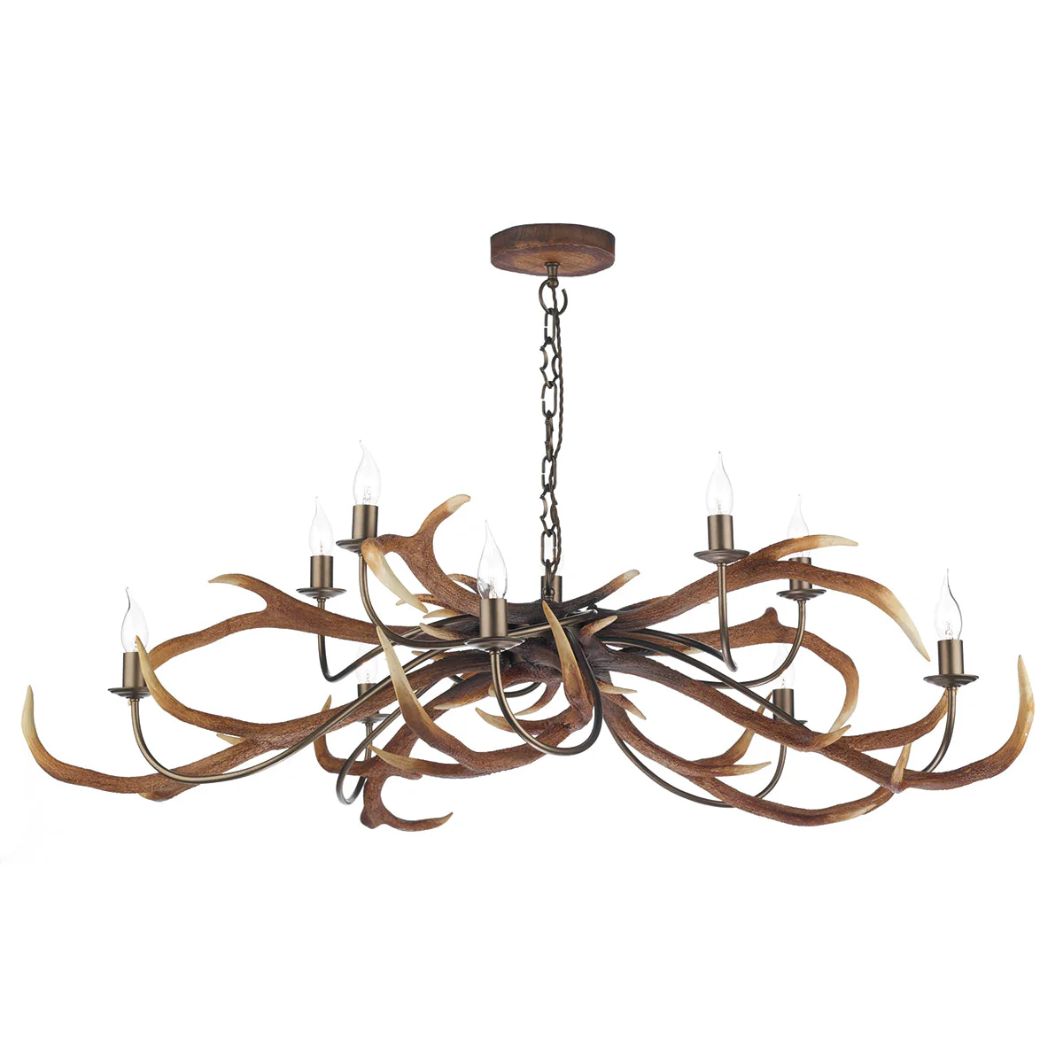 Stag 10 Light Multi-Arm Pendant Bleached/Rustic - Image 2
