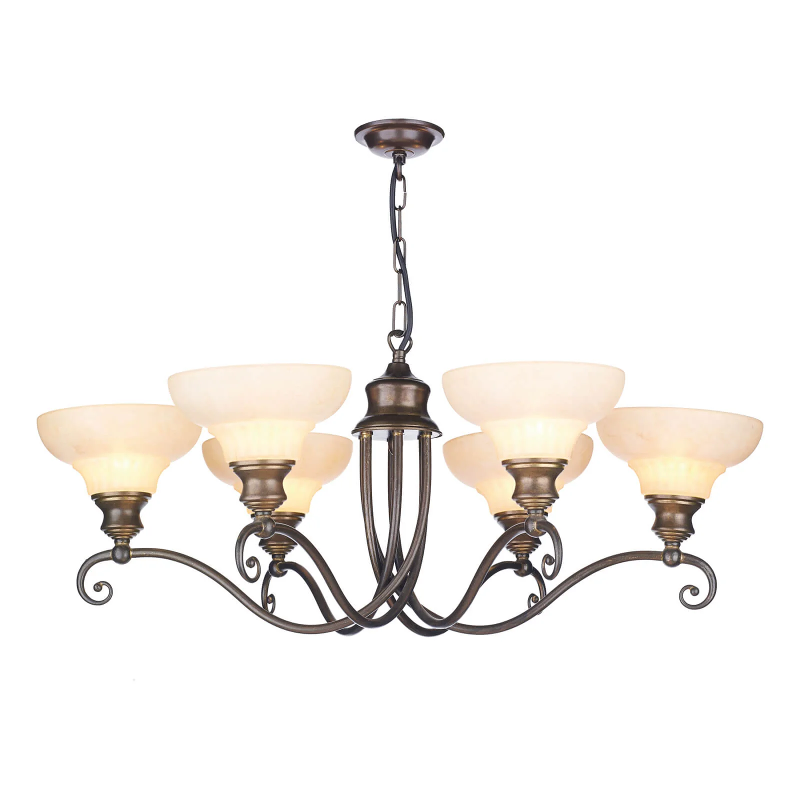 Stratford 3/6Lt Multi-Arm Pendant Aged Brass - Image 2