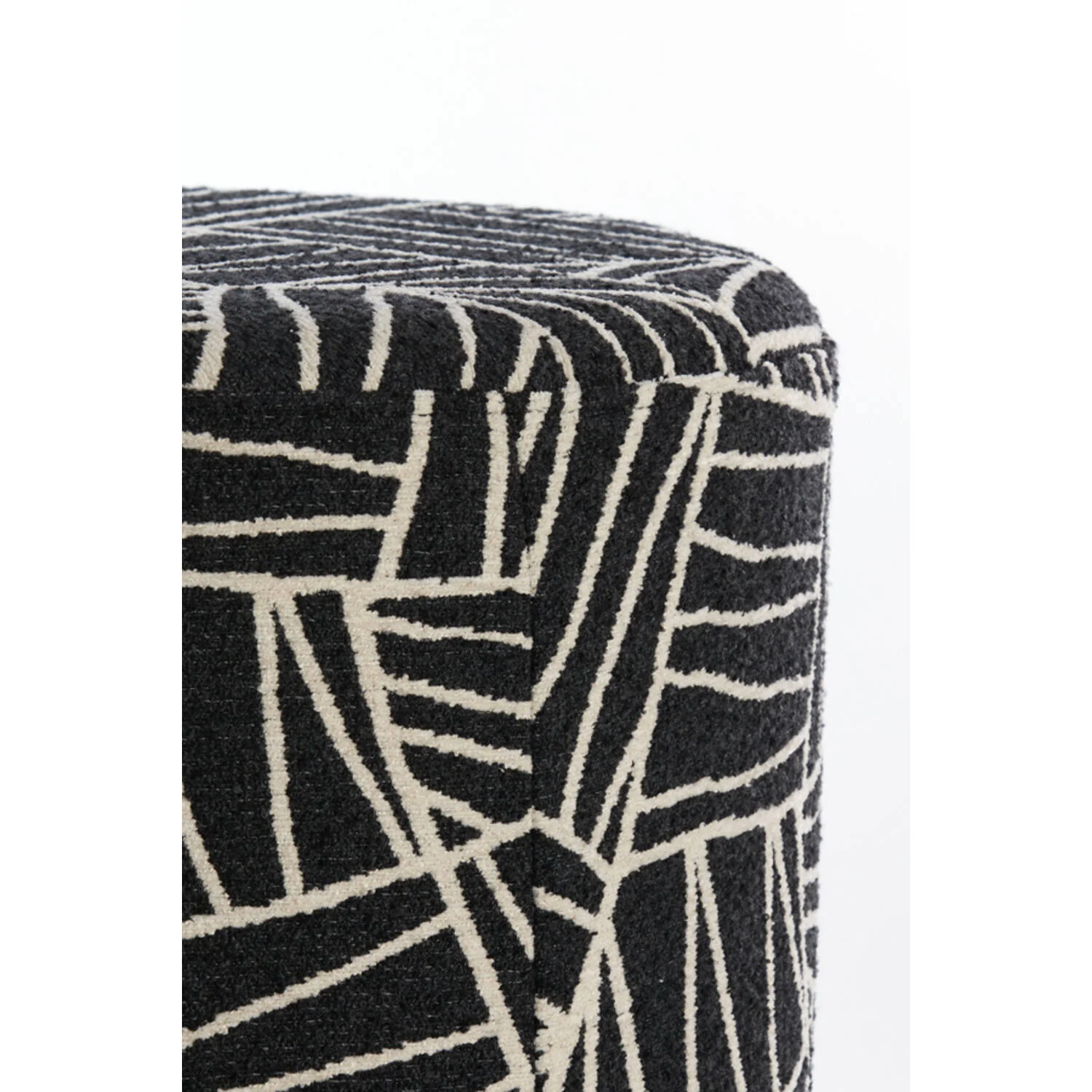 Davonte Black & White Pouffe - Image 3