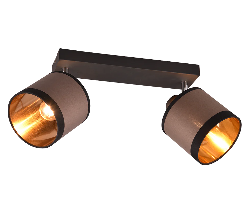 Davos 2/3Lt Bar Spotlight - Chrome/Black - Image 2