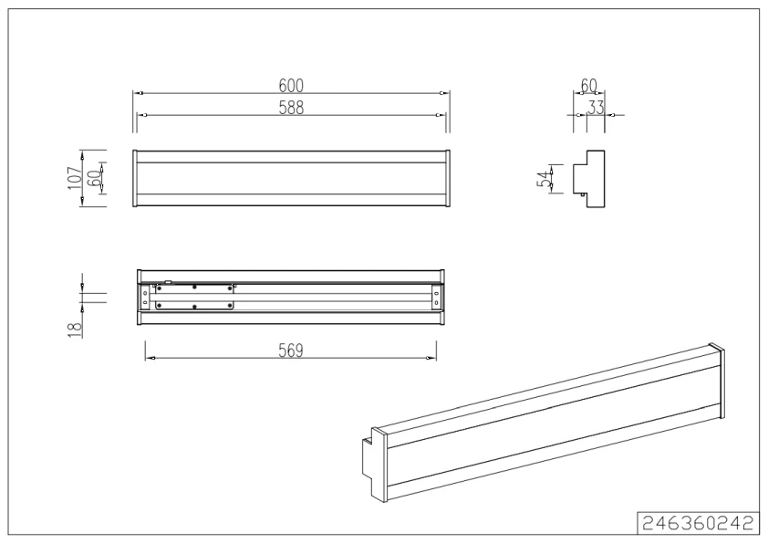 Dawson 2300/3000/4000K LED Outdoor Wall Light - Various Sizes - Image 7