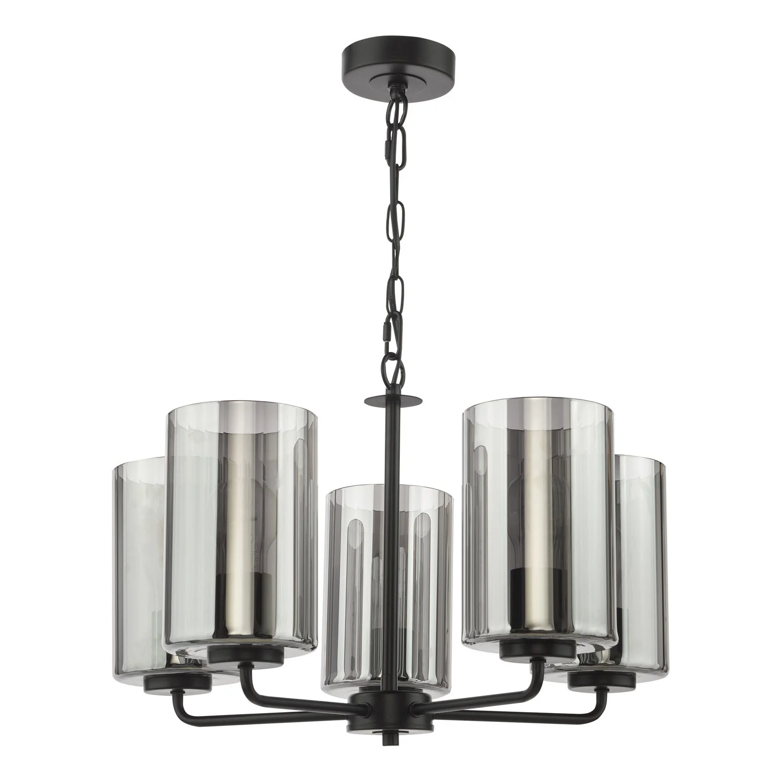 Daylin 3Lt/ 5Lt  Ceiling Light - Satin Black / Satin Gold w Ribbed Glass Finishes - Image 10